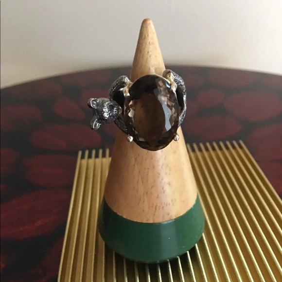 18K and Rhodolite Teddy Bear Ring - Picture 5 of 5